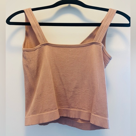 Free People Ribbed Blush/Nude Crop Tank - M/L - Picture 2 of 3